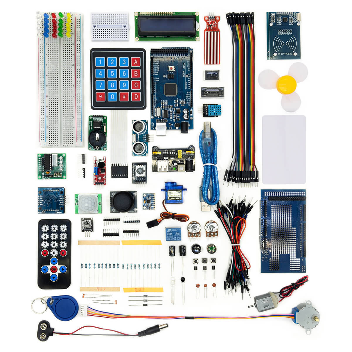 Купить набор для моделирования Ардуино (Arduino MEGA 2560) Mega Kit в  Липецке, цена 4990 рублей в Mir-arduino.ru